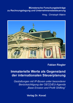 Immaterielle Werte als Gegenstand der internationalen Steuerplanung von Riegler,  Fabian