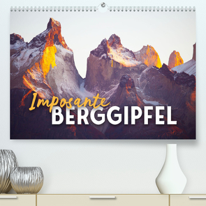 Imposante Berggipfel (hochwertiger Premium Wandkalender 2024 DIN A2 quer), Kunstdruck in Hochglanz von Monkey,  Happy