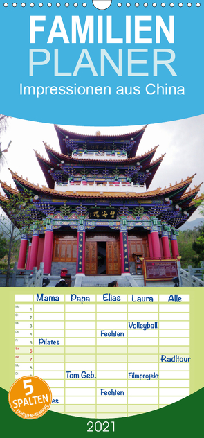 Impressionen aus China – Familienplaner hoch (Wandkalender 2021 , 21 cm x 45 cm, hoch) von M. Gibson - www.ilsegibson.com,  Ilse
