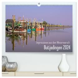 Impressionen aus dem Wesermarsch – Butjadingen 2024 (hochwertiger Premium Wandkalender 2024 DIN A2 quer), Kunstdruck in Hochglanz von Lindau,  Christian