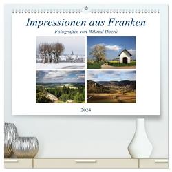 Impressionen aus Franken (hochwertiger Premium Wandkalender 2024 DIN A2 quer), Kunstdruck in Hochglanz von Doerk,  Wiltrud