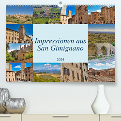 Impressionen aus San Gimignano (Premium, hochwertiger DIN A2 Wandkalender 2024, Kunstdruck in Hochglanz) von Meisenzahl,  Jessica