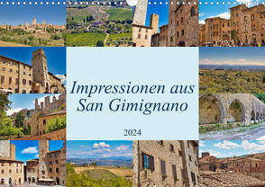 Impressionen aus San Gimignano (Wandkalender 2024 DIN A3 quer), CALVENDO Monatskalender von Meisenzahl,  Jessica