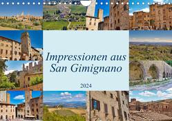 Impressionen aus San Gimignano (Wandkalender 2024 DIN A4 quer), CALVENDO Monatskalender von Meisenzahl,  Jessica