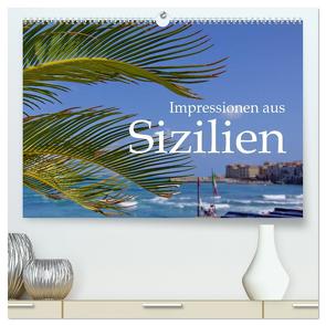 Impressionen aus Sizilien (hochwertiger Premium Wandkalender 2024 DIN A2 quer), Kunstdruck in Hochglanz von M.Polok,  M.Polok