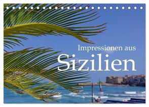Impressionen aus Sizilien (Tischkalender 2024 DIN A5 quer), CALVENDO Monatskalender von M.Polok,  M.Polok
