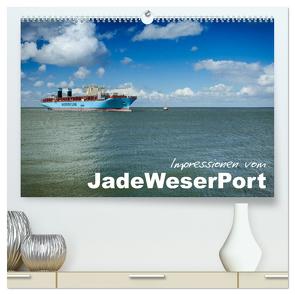 Impressionen vom JadeWeserPort (hochwertiger Premium Wandkalender 2024 DIN A2 quer), Kunstdruck in Hochglanz von www.geniusstrand.de,  www.geniusstrand.de