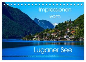 Impressionen vom Luganer See (Tischkalender 2024 DIN A5 quer), CALVENDO Monatskalender von Hampe,  Gabi