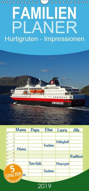 Impressionen von Norwegen entlang der Hurtigruten – Familienplaner hoch (Wandkalender 2019 , 21 cm x 45 cm, hoch) von kattobello