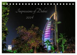 Impressions of Dubai 2024 (Tischkalender 2024 DIN A5 quer), CALVENDO Monatskalender von Sielaff,  Marcus