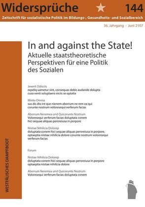 In and against the State von Widersprüche 144