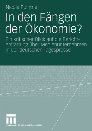 In den Fängen der Ökonomie? von Pointner,  Nicola