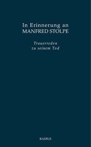 In Erinnerung an Manfred Stolpe von Schorlemmer,  Friedrich