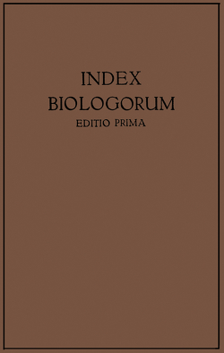 Index Biologorum von Hirsch,  G. Chr.