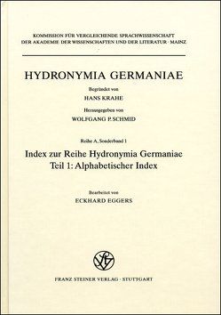 Index zur Reihe Hydronymia Germaniae von Eggers,  Eckhard