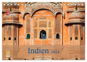 Indien 2024 Tempel, Tiger und Paläste (Tischkalender 2024 DIN A5 quer), CALVENDO Monatskalender von Bergwitz,  Uwe