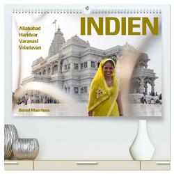 INDIEN Allahabad Haridwar Varanasi Vrindavan (hochwertiger Premium Wandkalender 2024 DIN A2 quer), Kunstdruck in Hochglanz