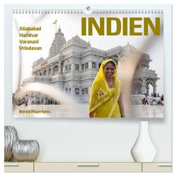 INDIEN Allahabad Haridwar Varanasi Vrindavan (hochwertiger Premium Wandkalender 2024 DIN A2 quer), Kunstdruck in Hochglanz von Maertens,  Bernd