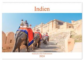 Indien – Eindrucksvoller Subkontinent (Wandkalender 2024 DIN A2 quer), CALVENDO Monatskalender von pixs:sell,  pixs:sell