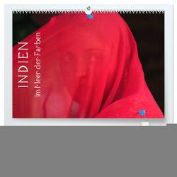 Indien – im Meer der Farben (hochwertiger Premium Wandkalender 2024 DIN A2 quer), Kunstdruck in Hochglanz von Schürholz,  Peter