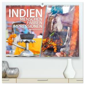 INDIEN Menschen Farben Impressionen (hochwertiger Premium Wandkalender 2024 DIN A2 quer), Kunstdruck in Hochglanz von Maertens,  Bernd