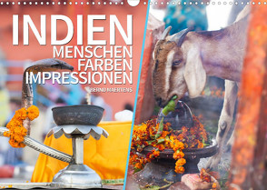 INDIEN Menschen Farben Impressionen (Wandkalender 2023 DIN A3 quer) von Maertens,  Bernd