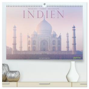 Indien: Menschen • Farben • Religionen (hochwertiger Premium Wandkalender 2024 DIN A2 quer), Kunstdruck in Hochglanz von Benninghofen,  Jens