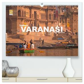 Indien – Varanasi (hochwertiger Premium Wandkalender 2024 DIN A2 quer), Kunstdruck in Hochglanz von Schickert,  Peter