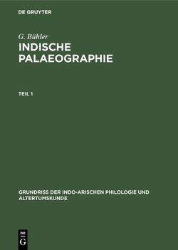Indische Palaeographie von Bühler,  G