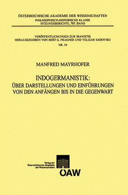 Indogermanistik von Mayrhofer,  Manfred