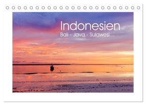 Indonesien. Bali – Java – Sulawesi (Tischkalender 2024 DIN A5 quer), CALVENDO Monatskalender von Werner,  Reinhard