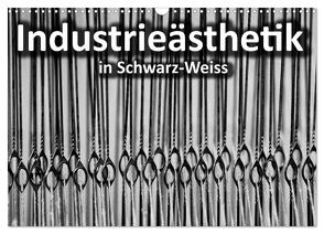 Industrieästhetik in Schwarz-Weiss (Wandkalender 2024 DIN A3 quer), CALVENDO Monatskalender von Bücker,  Dirk Grasse,  Anneli Hegerfeld-Reckert,  Leon Uppena,  Michael