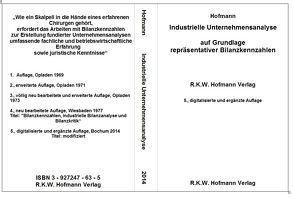 Industrielle Unternehmensanalyse von Hofmann,  Rolf