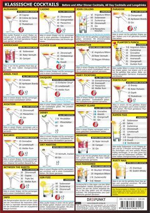 Info-Tafel-Set Klassische Cocktails von Schulze,  Michael