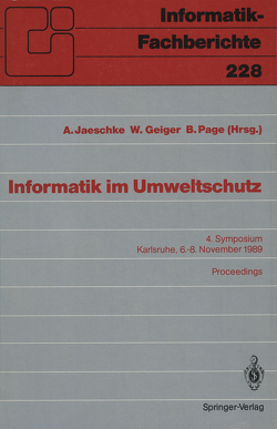 Informatik im Umweltschutz von Geiger,  Werner, Jaeschke,  Andreas, Page,  Bernd