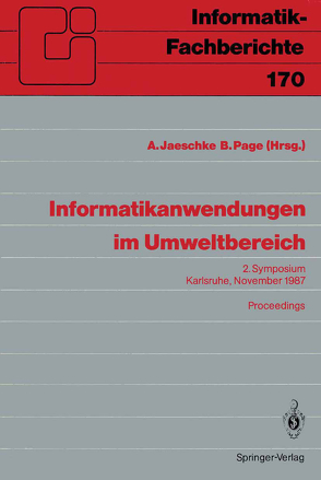 Informatikanwendungen im Umweltbereich von Jaeschke,  A., Page,  B.