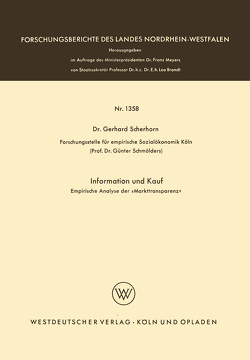 Information und Kauf von Scherhorn,  Gerhard