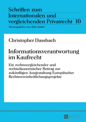Informationsverantwortung im Kaufrecht von Dassbach,  Christopher