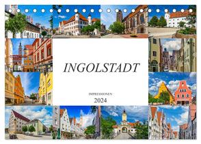 Ingolstadt Impressionen (Tischkalender 2024 DIN A5 quer), CALVENDO Monatskalender von Meutzner,  Dirk