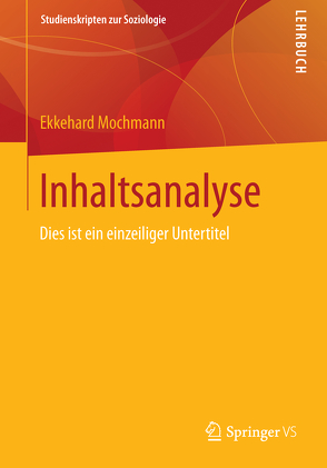 Inhaltsanalyse von Mochmann,  Ekkehard