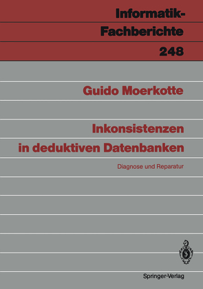 Inkonsistenzen in deduktiven Datenbanken von Moerkotte,  Guido