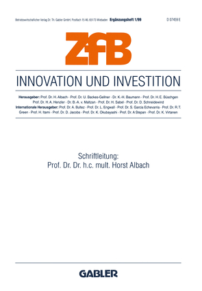 Innovation und Investition von Albach,  Horst