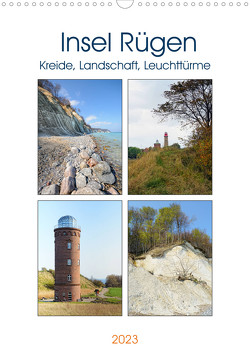 Insel Rügen – Kreide, Landschaft, Leuchttürme (Wandkalender 2023 DIN A3 hoch) von Frost,  Anja