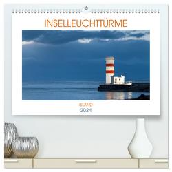 Inselleuchttürme Island (hochwertiger Premium Wandkalender 2024 DIN A2 quer), Kunstdruck in Hochglanz von Bernhard,  Anne-Barbara