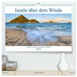 Inseln über dem Winde (hochwertiger Premium Wandkalender 2024 DIN A2 quer), Kunstdruck in Hochglanz von Schaenzer,  Sandra