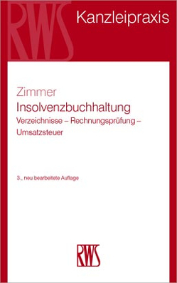 Insolvenzbuchhaltung von Zimmer,  Frank Thomas