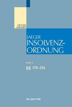 Insolvenzordnung / §§ 174-216 von Gerhardt,  Walter, Meller-Hannich,  Caroline, Windel,  Peter A.