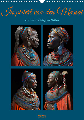 Inspiriert von den Massai, den stolzen Kriegern Afrikas (Wandkalender 2024 DIN A3 hoch) von Augusto,  Carina