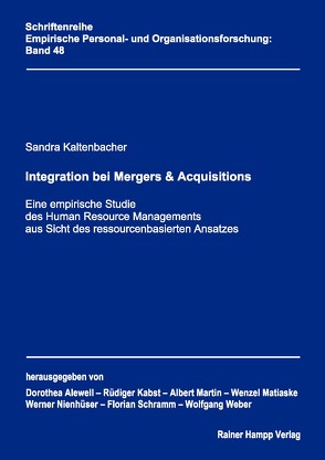 Integration bei Mergers & Acquisitions von Kaltenbacher,  Sandra