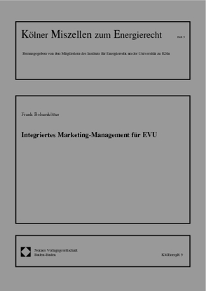 Integriertes Marketing-Management für EVU von Bolsenkötter,  Frank